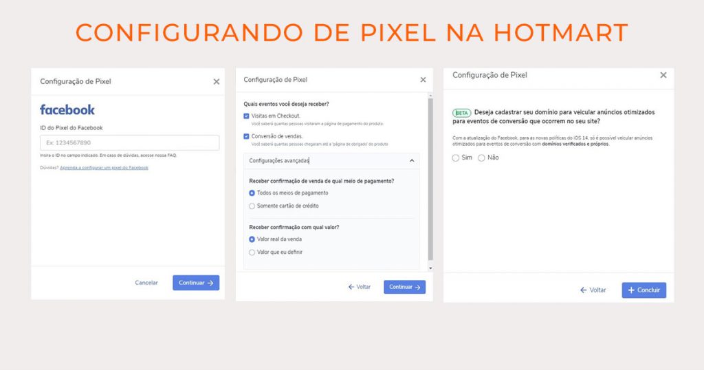 Configurando pixel do facebook ads na hortmart