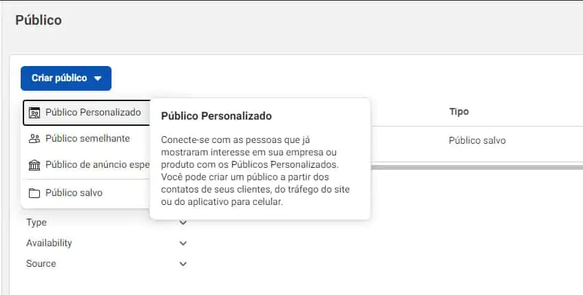 Como criar públicos personalizados do Facebook