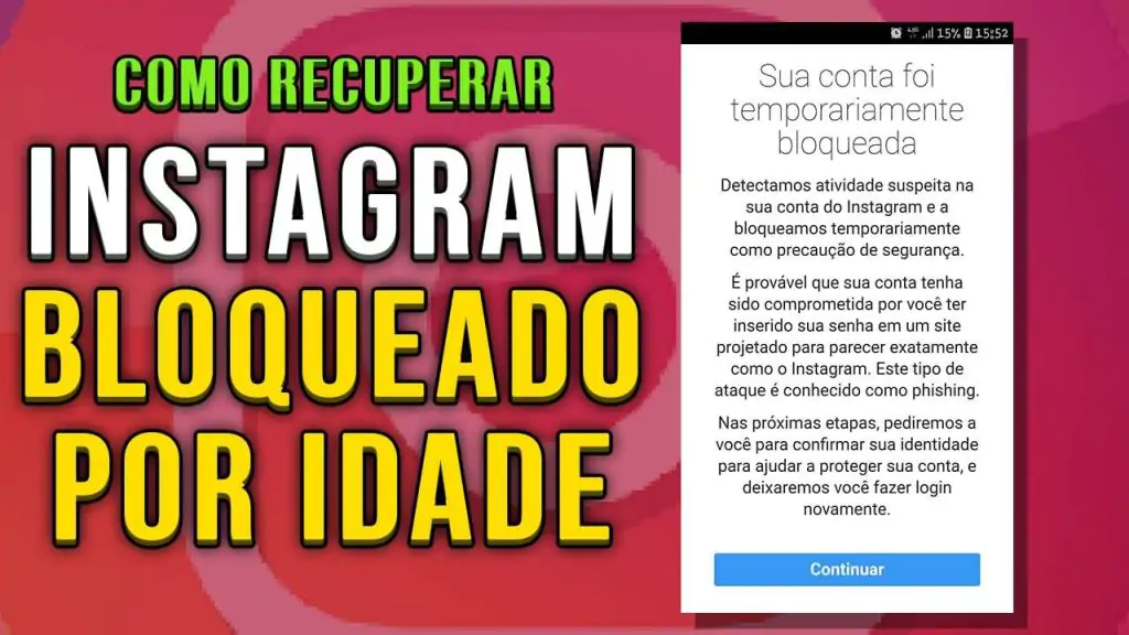 Instagram bloqueado por idade. Veja como recuperar e confirmar sua idade no instagram