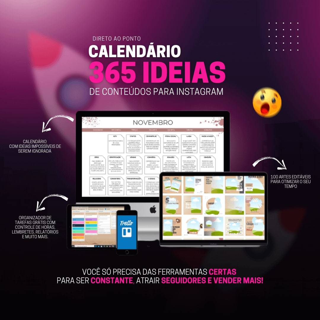 365 ideias de conteúdo para o Instagram