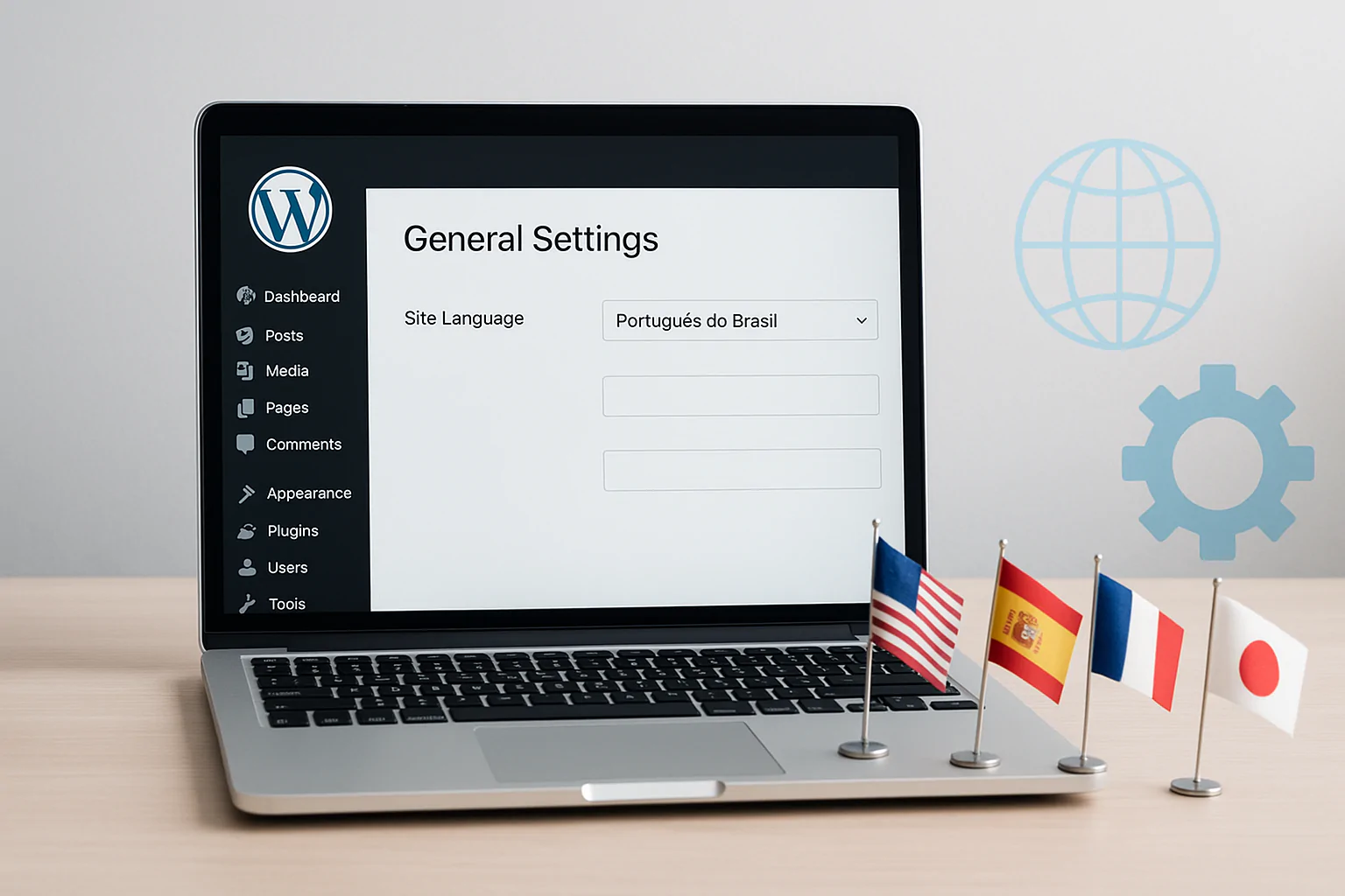 Como alterar idioma do wordpress