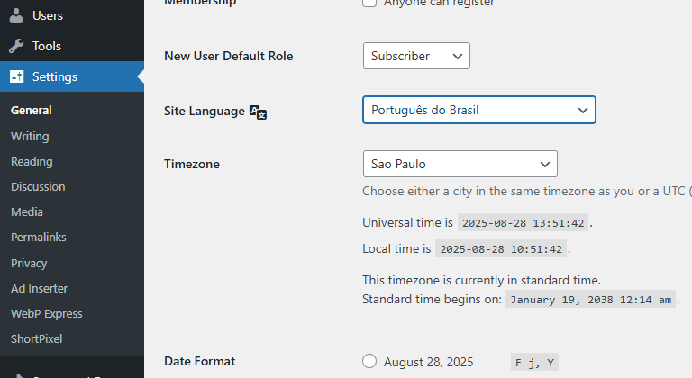Como alterar o idioma do WordPress (Guia Definitivo) 2 Alterando idioma do WordPress